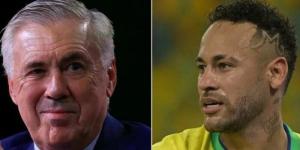 أنشيلوتي يخطط لاستعادة نيمار لمنتخب البرازيل في تصفيات المونديال - بلس 48