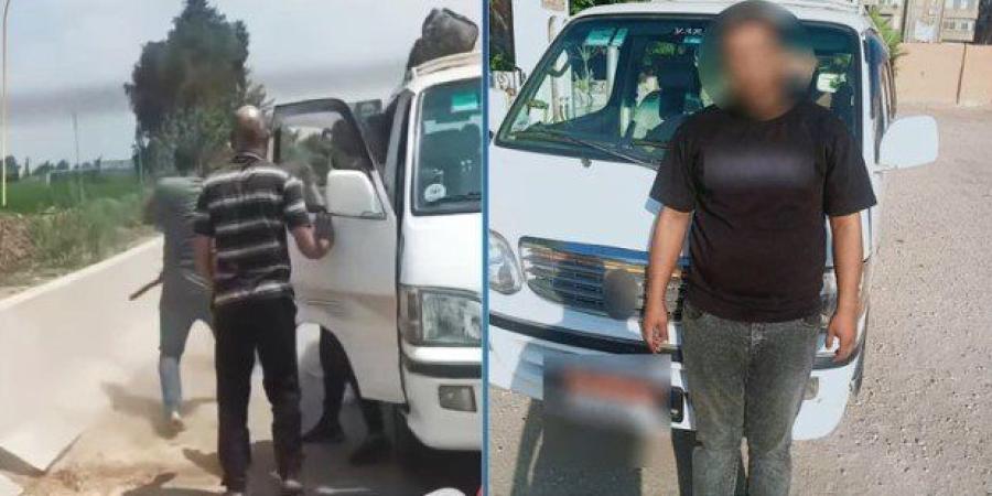ضبط سائق ميكروباص لتعديه على شخص بقطعة حديدية في الغربية - بلس 48