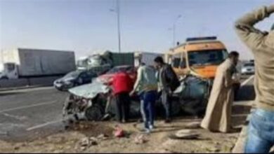 إصابة 5 أشخاص في انقلاب سيارة ملاكي أعلى طريق بمدينة نصر