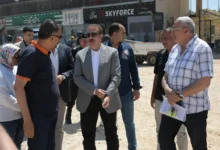 تسريع وتيرة العمل للانتهاء من تطوير ميدان ساحة النصر في بورسعيد
