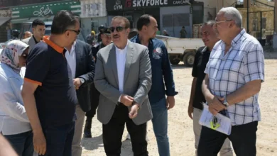 تسريع وتيرة العمل للانتهاء من تطوير ميدان ساحة النصر في بورسعيد