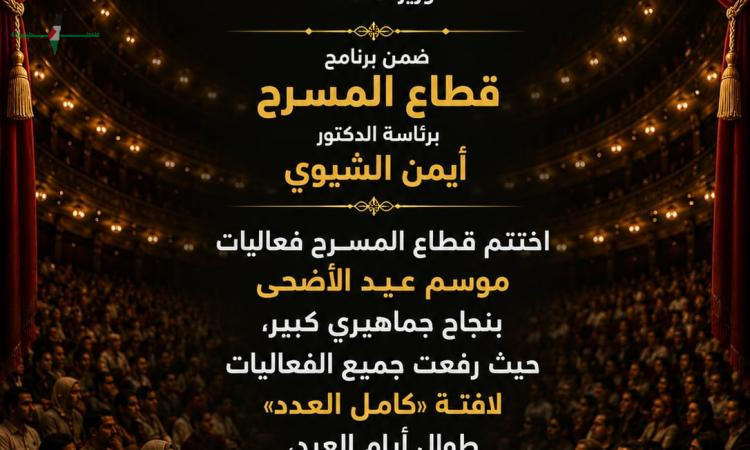 رئيس قطاع المسرح يعلن عن نجاح جماهيري كبير لعروض عيد الأضحى ويؤكد على استمرار التطوير