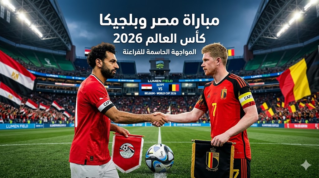 القنوات الناقلة لمباراة مصر وبلجيكا اليوم مجانًا في كأس العالم 2026
