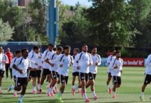 منتخب مصر يتدرب بملعب جونزاجا استعدادا لمواجهة نيوزيلندا (صور)