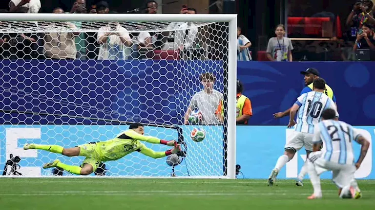 فيديو تصدى مصطفى شوبير لركلة جزاء الأرجنتين في كأس العالم 2026